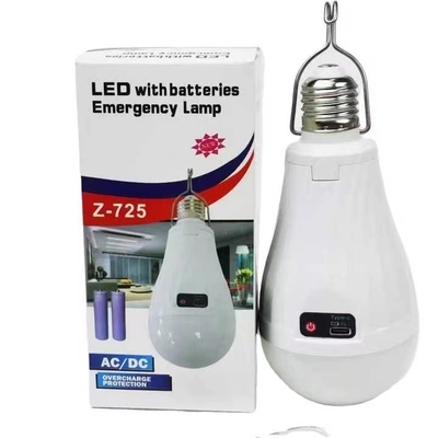 2- Lámpara de emergencia LED 15W E27 B22 Batería recargable de iones de litio AC/DC bombilla de uso saludable