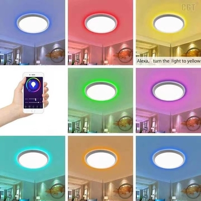 Aluminio aleación LED Smart Light 30w Slim Tuya Wifi Smart LED luz de techo para el hogar de la oficina
