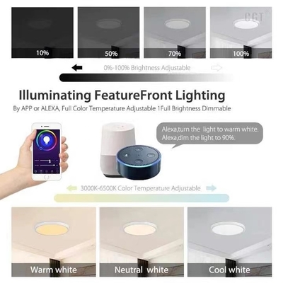 Aluminio aleación LED Smart Light 30w Slim Tuya Wifi Smart LED luz de techo para el hogar de la oficina