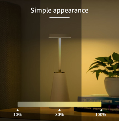 Lámpara de mesa de atmósfera de luz nocturna de metal con interruptor táctil para decoración de luz LED inteligente