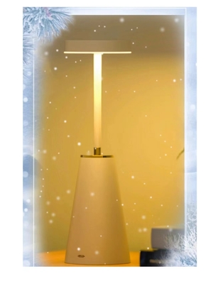 Lámpara de cama de luz nocturna de metal Lámpara de mesa recargable inalámbrica para decoración del dormitorio