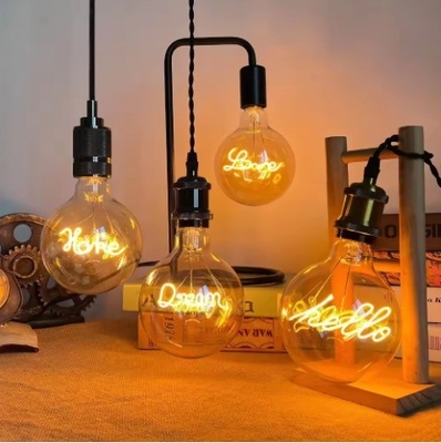 Lámpara de filamentos de LED Lámpara de carta de familia feliz 0.2kg Espiral única luz decorativa de LED