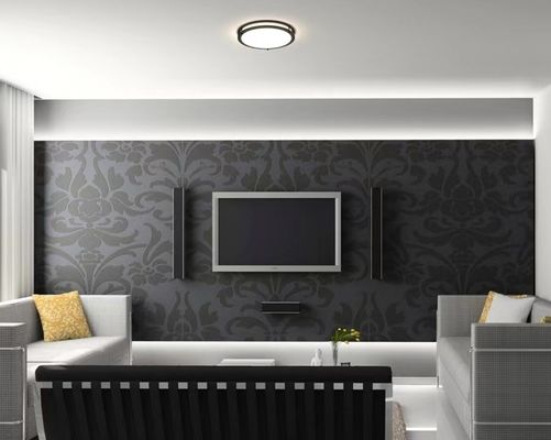 Muestra de embalaje con el logotipo del cliente 16 pulgadas 25W LED CCT Seleccionable doble anillo de luz de techo