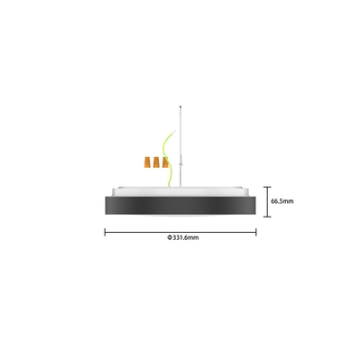50000 horas de trabajo Tiempo de trabajo 13 pulgadas de cubierta de plástico LED de anillo único 21W C1321