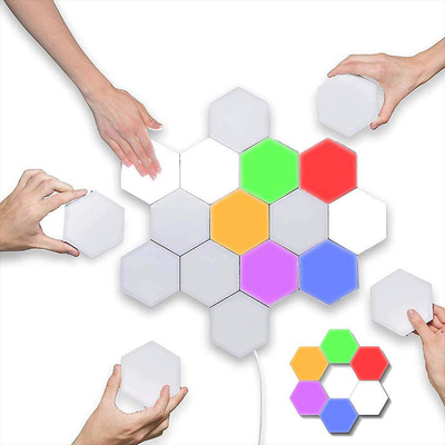 Luz nocturna modular LED lámpara táctil creativa con diseño y control cuántico hexagonal