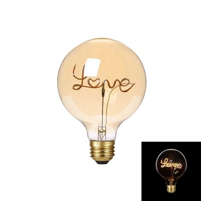 4W Serie G125 Luz LED Decorativa Disminuible Base E27 Vidrio de ámbar claro Favorito