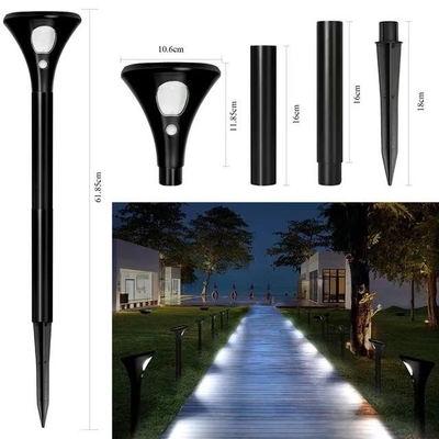 Lámpara de jardín de carga de luz solar de detección propia para exteriores