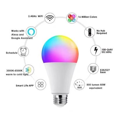 B22 E27 Smart Bulb tuya app Smart Lighting RGBCW Multi Color Bluetooth LED Luz inteligente