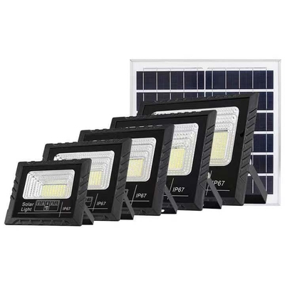 Estadio de almacén impermeable negro Luz solar de carga de luz solar LED