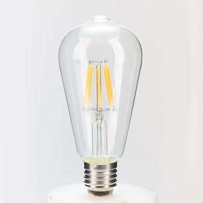 Soluciones de iluminación residencial ST64 E26 7W 800LM Bulbo de filamento LED tenue 3000K 120V/60Hz