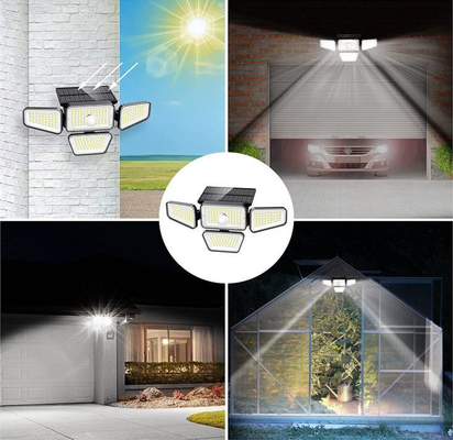 270 LED Sensor de movimiento LED a prueba de agua Luz solar de pared a prueba de agua y fácil de instalar
