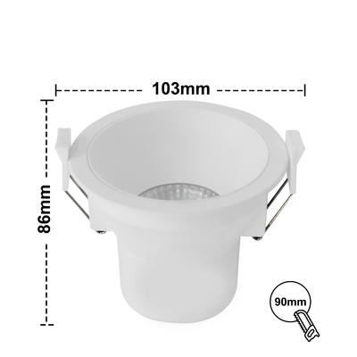 Larga vida útil 9W 0.6mm COB Embedded LED Downlight en diseño moderno para cable de 3,5 pulgadas