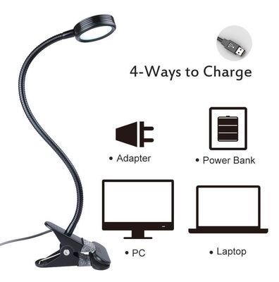 DIY 450lm Lectura personalizada de 360 grados con cuello de ganso flexible Lámpara de escritorio LED pequeña