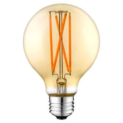 4W G125 E26 bombilla global LED de filamento de zafiro para botón manual y soporte de atenuación