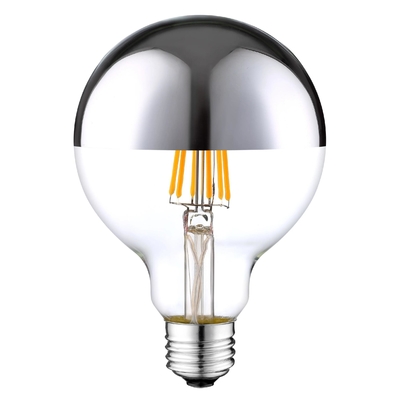 4W G125 E26 bombilla global LED de filamento de zafiro para botón manual y soporte de atenuación