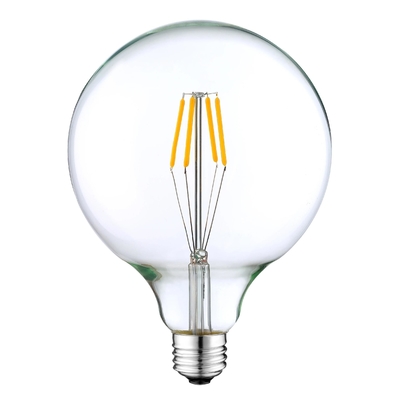 4W G125 E26 bombilla global LED de filamento de zafiro para botón manual y soporte de atenuación