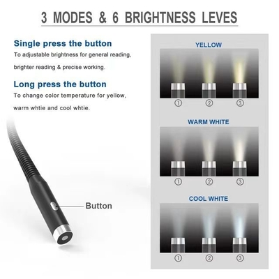 Batería de litio Led Portátil Flexible cuello colgante Libro de luz para la lectura cómoda
