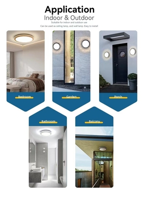 5CCT 2000K luz nocturna luz moderna de cúpula LED lámpara de techo 10in/13in/15in para la iluminación del hogar