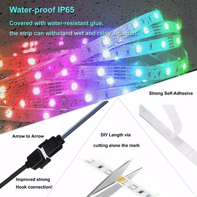 5m 10m 15m Luzes de banda inteligente de control remoto Bluetooth/Wifi para interiores y exteriores