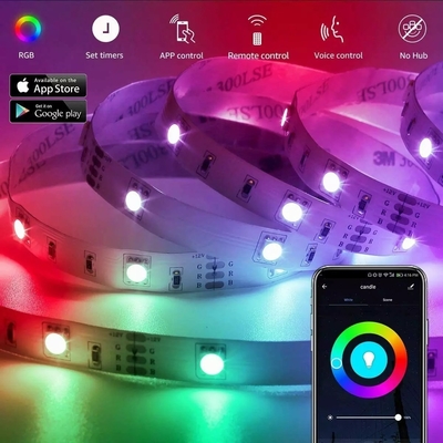 5m 10m 15m Luzes de banda inteligente de control remoto Bluetooth/Wifi para interiores y exteriores