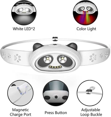64.5*37*29mm Pandas de dibujos animados para niños faros seguros para actividades al aire libre de los niños