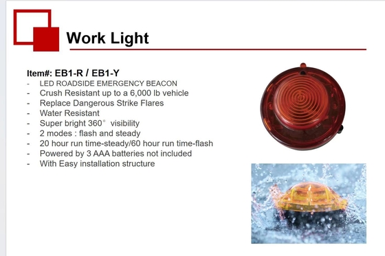 360 visibilidad Magnético LED faro de emergencia en carretera con servicio de soluciones de iluminación