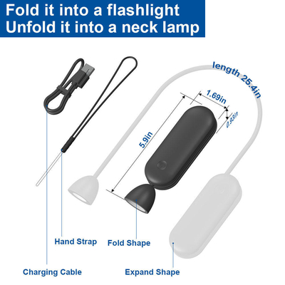 Tipo de batería de litio Flexible LED Plegable Libro de luz para protección ocular Color negro