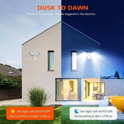 Luz de seguridad con sensor de movimiento de LED blanco de 20W IP65 para iluminación exterior