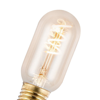 T45 3w Bulbo de filamento de vidrio curvado único Vintage Bulbo de luz LED suave flexible para iluminación