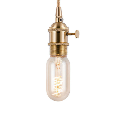 T45 3w Bulbo de filamento de vidrio curvado único Vintage Bulbo de luz LED suave flexible para iluminación