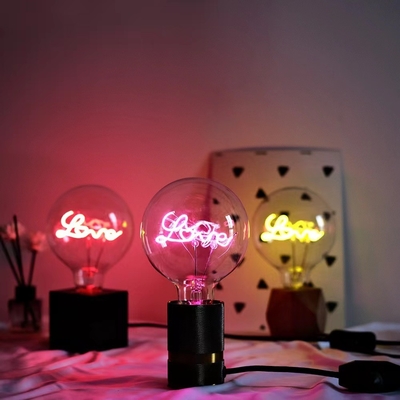 Vidrio de ámbar transparente 4W G80/95 Serie LED decorativa de Edison con CRI Ra 80-90