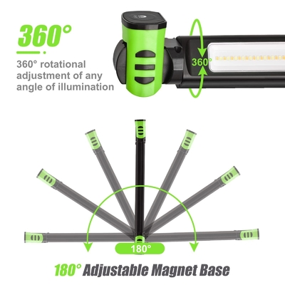 IP80 luz de trabajo LED 1600 lumen temperatura de doble color 360 grados magnético y gancho