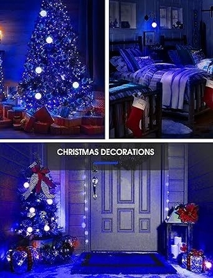 Bulbo de LED azul A19 9W E26 sin oscurecimiento para iluminación exterior de Navidad y diseño de circuitos