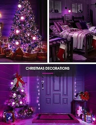 15000 Horas de trabajo durante toda la vida Violeta bombilla LED A19 9W para decoración del hogar y de las fiestas