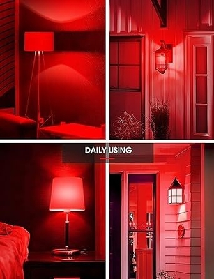 E26 Red LED Bulb A19 9W para el Día de San Valentín Decoración de Año de Acción de Gracias en el Porche Interior
