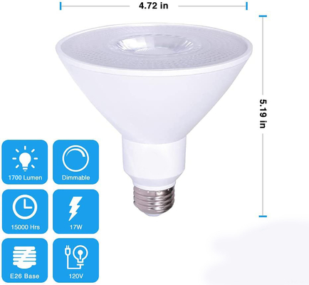 Potencia 6 Cuenta Blanco Frío E26 5000K Luz de Inundación LED Lámpara de reflejo para iluminación exterior