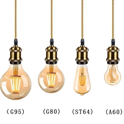 Fuente de alimentación de CA LED Filamento ST58 ST64 bombilla para la iluminación doméstica de ahorro de energía personalizada