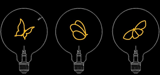 Tipo de base G80 2W 2200K bombillas de incandescencia LED para iluminación duradera y de ahorro de energía