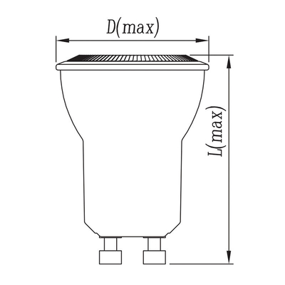 Fuente de luz LED para el hogar MR11 GU10 4W 35mm Dia Spot Light 36D Ángulo del haz 12V/85-240V