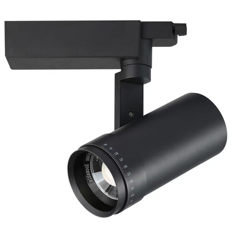 90 Ra 1CCT controlador incorporado anti-reflexión 10-60 grados lente con zoom LED luz de enfoque pista de luz 0.8kg
