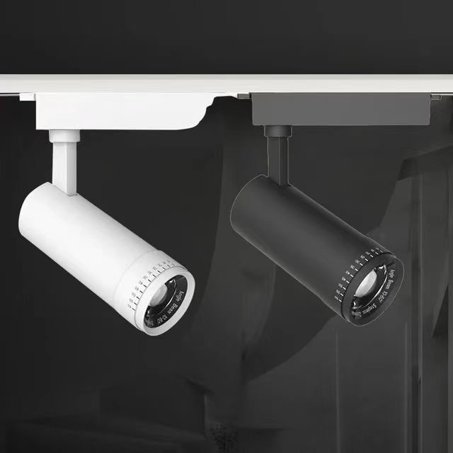 1CCT Cuerpo de lámpara de aleación de aluminio 10-60 grados Lente con zoomable Luz de enfoque LED Luz de pista