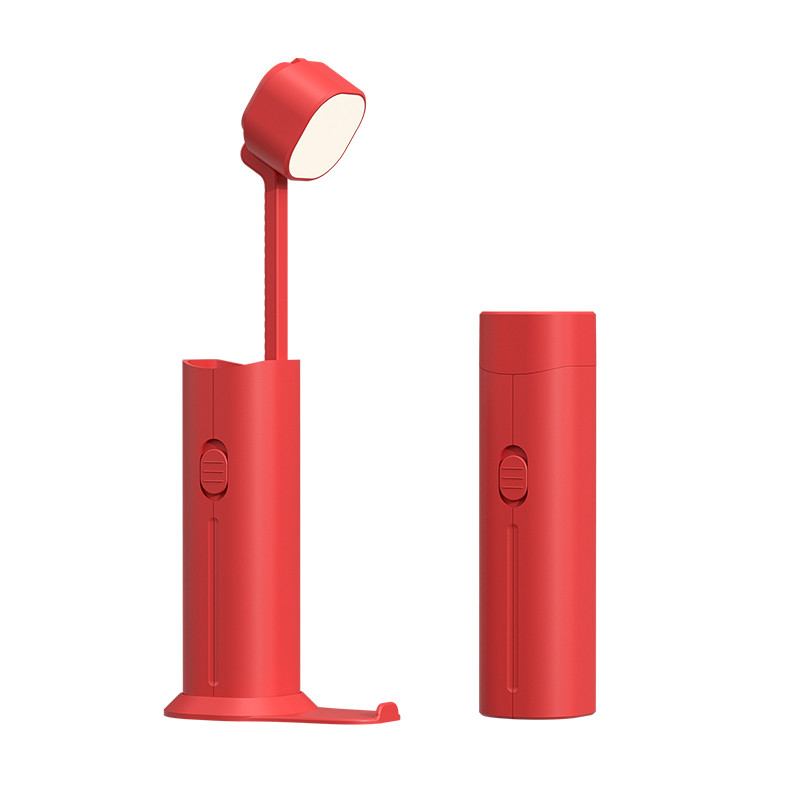 1200/5000mAH Batería recargable Color rojo USB LED lámpara de mesa de protección ocular potente
