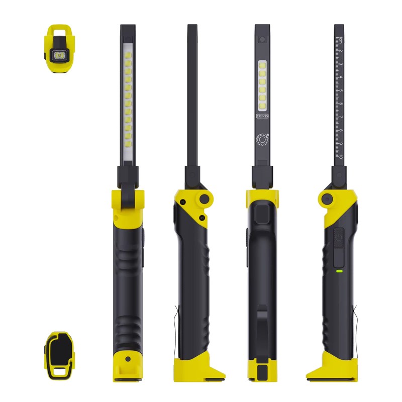 4500K Temperatura de color CRI 95 LED gancho Magneto linterna USB Recargable luz de trabajo
