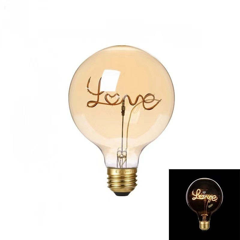 4W Serie G125 Luz LED Decorativa Disminuible Base E27 Vidrio de ámbar claro Favorito