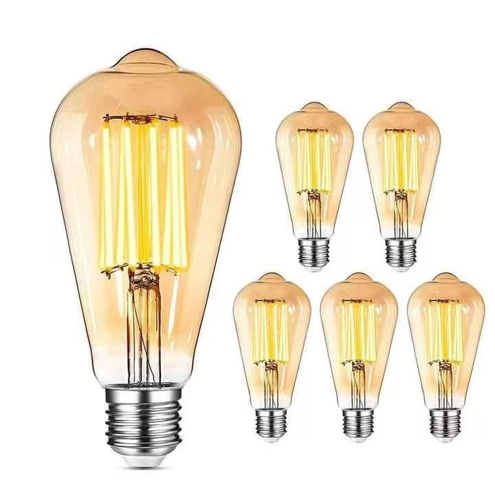 Soluciones de iluminación residencial ST64 E26 7W 800LM Bulbo de filamento LED tenue 3000K 120V/60Hz