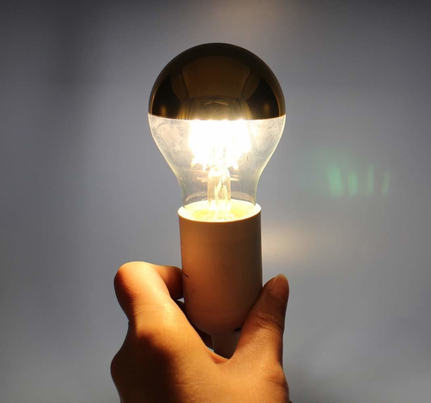 Medias cromadas A60 6W Blanco Caliente 2700K LED Filamento Retro bombilla para E27 Tipo de Base