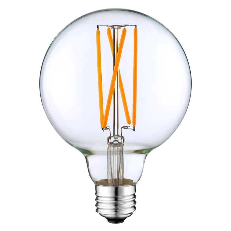 4W G125 E26 bombilla global LED de filamento de zafiro para botón manual y soporte de atenuación