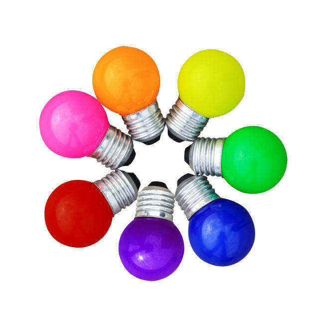 Lámpara LED de colores 1W 2W G45 Golf E14 B22 E27 para iluminación y diseño de materiales de vidrio
