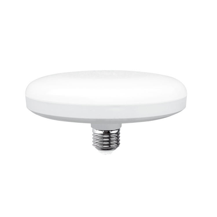 E27 Plástico de aluminio disipador de calor LED UFO lámpara de bombilla para una larga vida útil de 25000 horas