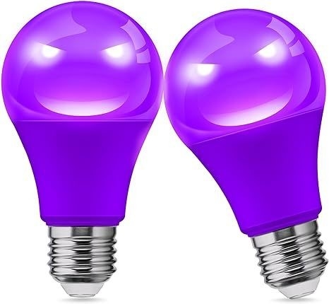 15000 Horas de trabajo durante toda la vida Violeta bombilla LED A19 9W para decoración del hogar y de las fiestas